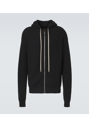 Rick Owens Ribbed-knit virgin wool hoodie