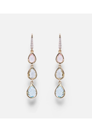 Mateo 14kt gold (585/1000) drop earrings with gemstones