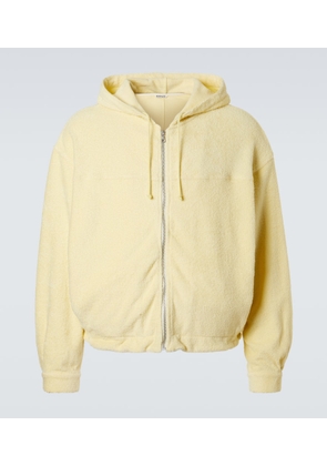 Auralee Cotton-blend pile zip-up hoodie