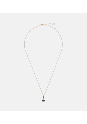 Stone and Strand Full Volume 14kt gold (585/1000) necklace with sapphire and diamond