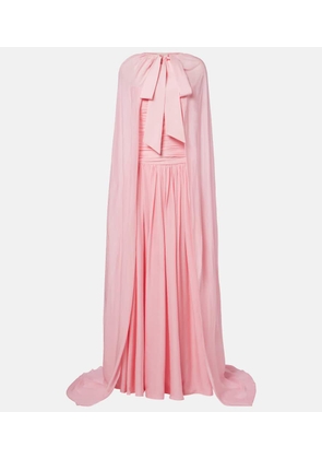 La Fuori Petal Pink draped caped gown