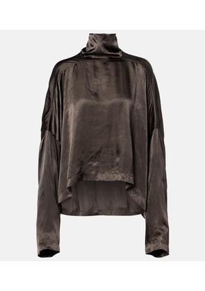 Rick Owens Jumbo Tabard asymmetric satin top