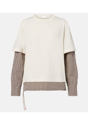 Moncler Checked cotton jersey T-shirt