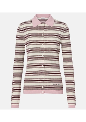 Moncler Striped cotton polo shirt