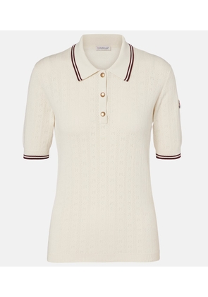 Moncler Pointelle cotton polo shirt