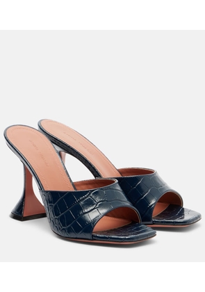 Amina Muaddi Lupita croc-effect leather mules
