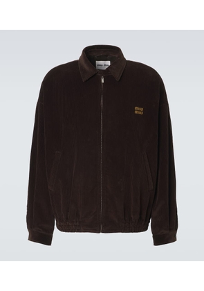 Miu Miu Cotton corduroy blouson jacket