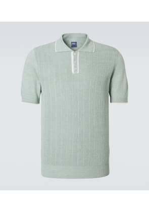 Fedeli Dodo linen and cotton polo shirt