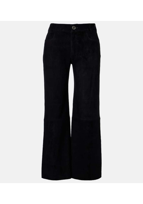 Stouls Lilou cropped suede wide-leg pants