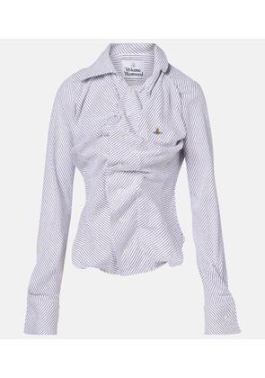 Vivienne Westwood Striped cotton-blend poplin shirt
