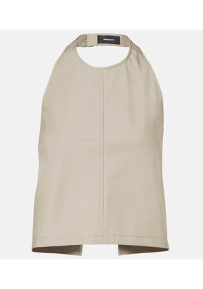 Wardrobe.NYC Halterneck cotton-blend top