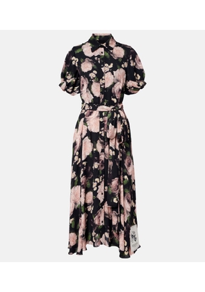 Erdem Floral belted shirt dress