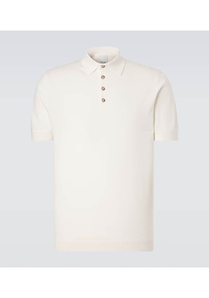 Allude Cotton, silk, and cashmere polo shirt