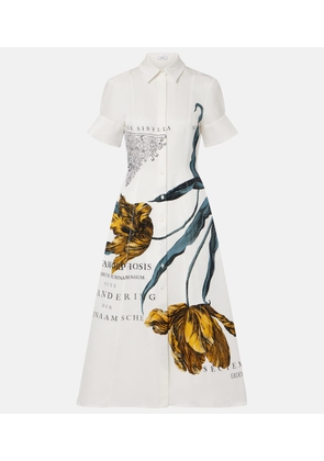 Erdem Printed cotton-blend shirt dress