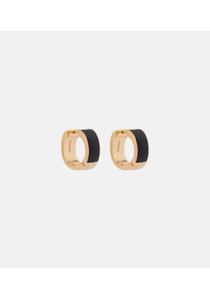 Toteme Signature enamel gold-plated hoop earrings