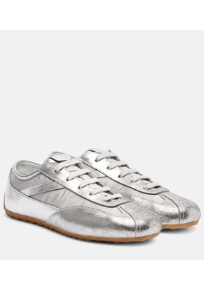 McQueen Metallic leather sneakers