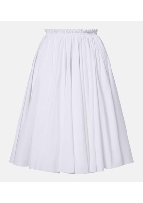 Ami Paris Corolla gathered cotton midi skirt