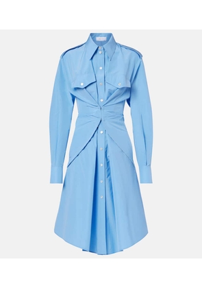 McQueen Cotton-blend taffeta shirt dress