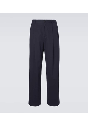 The Row Tibor cotton and cashmere straight pants