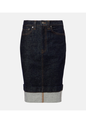 Khaite Kendra denim midi skirt