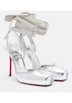Christian Louboutin Cassia metallic leather pumps
