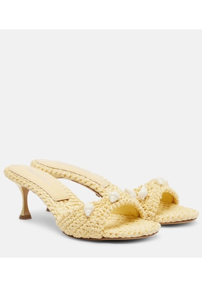 Mach & Mach Embellished crochet mules