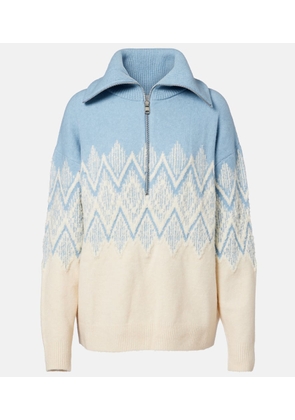 Varley Hedda jacquard half-zip sweater