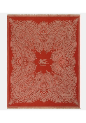 Etro Paisley wool jacquard throw