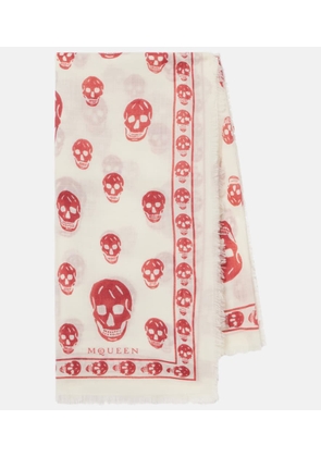 McQueen Skull silk chiffon scarf