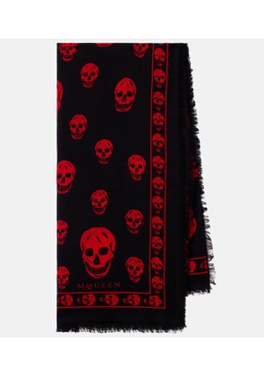 McQueen Skull wool scarf