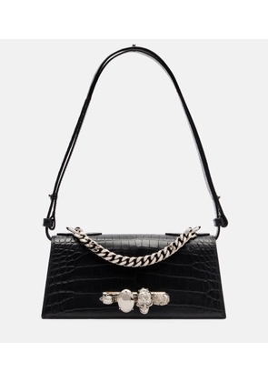 McQueen Jewelled Mini leather shoulder bag