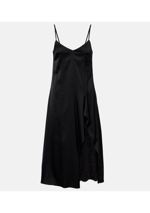 Acne Studios Lace-trimmed satin slip dress