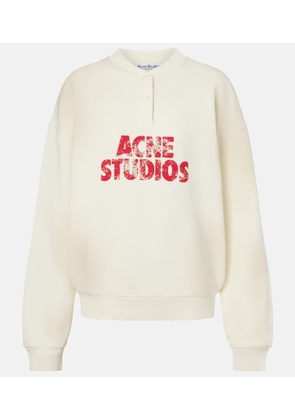 Acne Studios Logo distressed cotton jersey sweatshirt