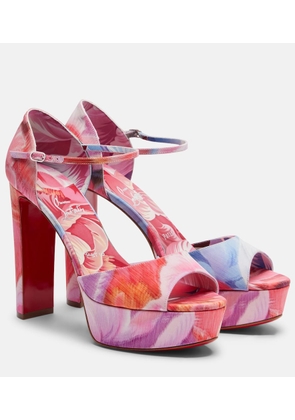 Christian Louboutin Sandaloo 130 floral platform sandals