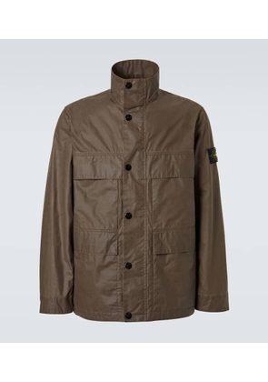Stone Island Hooded canvas field jacket