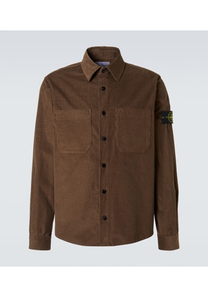 Stone Island Compass cotton corduroy overshirt