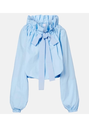 Patou Tie-neck cotton blouse