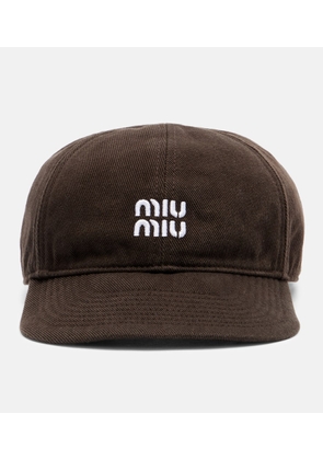 Miu Miu Logo cotton baseball cap