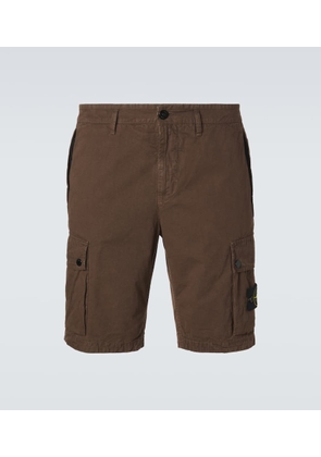 Stone Island Compass cotton canvas cargo shorts
