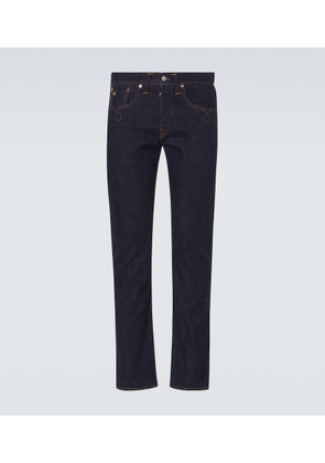 RRL Embroidered slim jeans