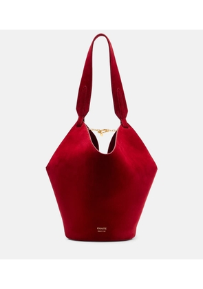 Khaite Lotus Mini suede tote bag