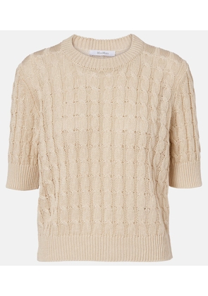 Max Mara Talamo cable-knit linen sweater