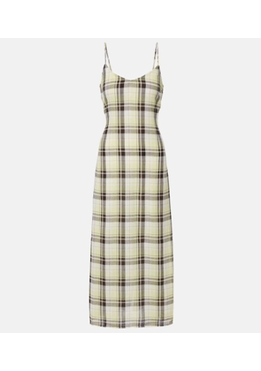Proenza Schouler Evelyn plaid gauze slip dress