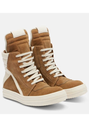 Rick Owens Geobasket suede high-top sneakers
