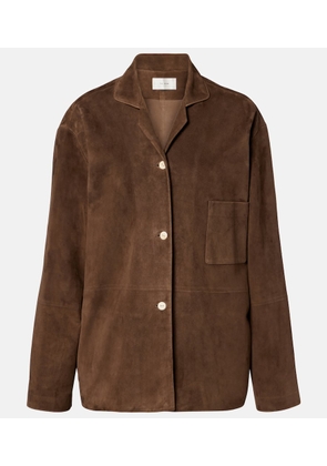The Row Janine suede shirt