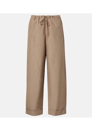 The Row Delano cotton straight pants