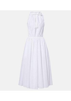 Patou Gathered cotton midi dress