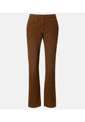 The Row Bodhi cotton corduroy high-rise pants