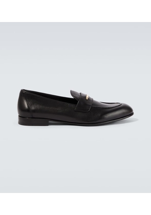 Brioni Appia leather penny loafers