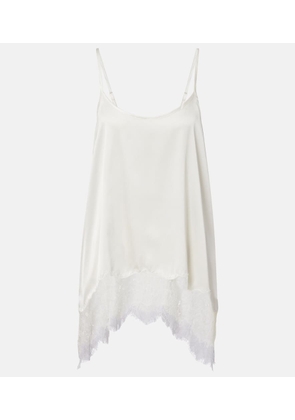Staud Chloe lace-trimmed silk-blend satin camisole